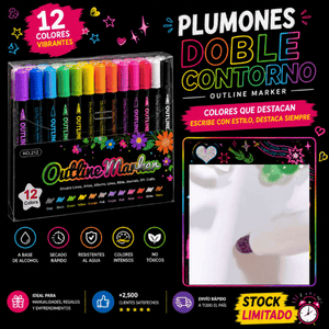 PLUMONES METÁLICOS DOBLE CONTORNO