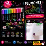 PLUMONES METÁLICOS DOBLE CONTORNO